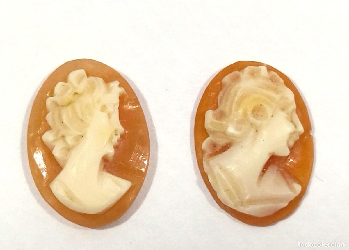 Joyeria: Camafeo de concha para joyer&iacute;a. Dos piezas - Foto 1