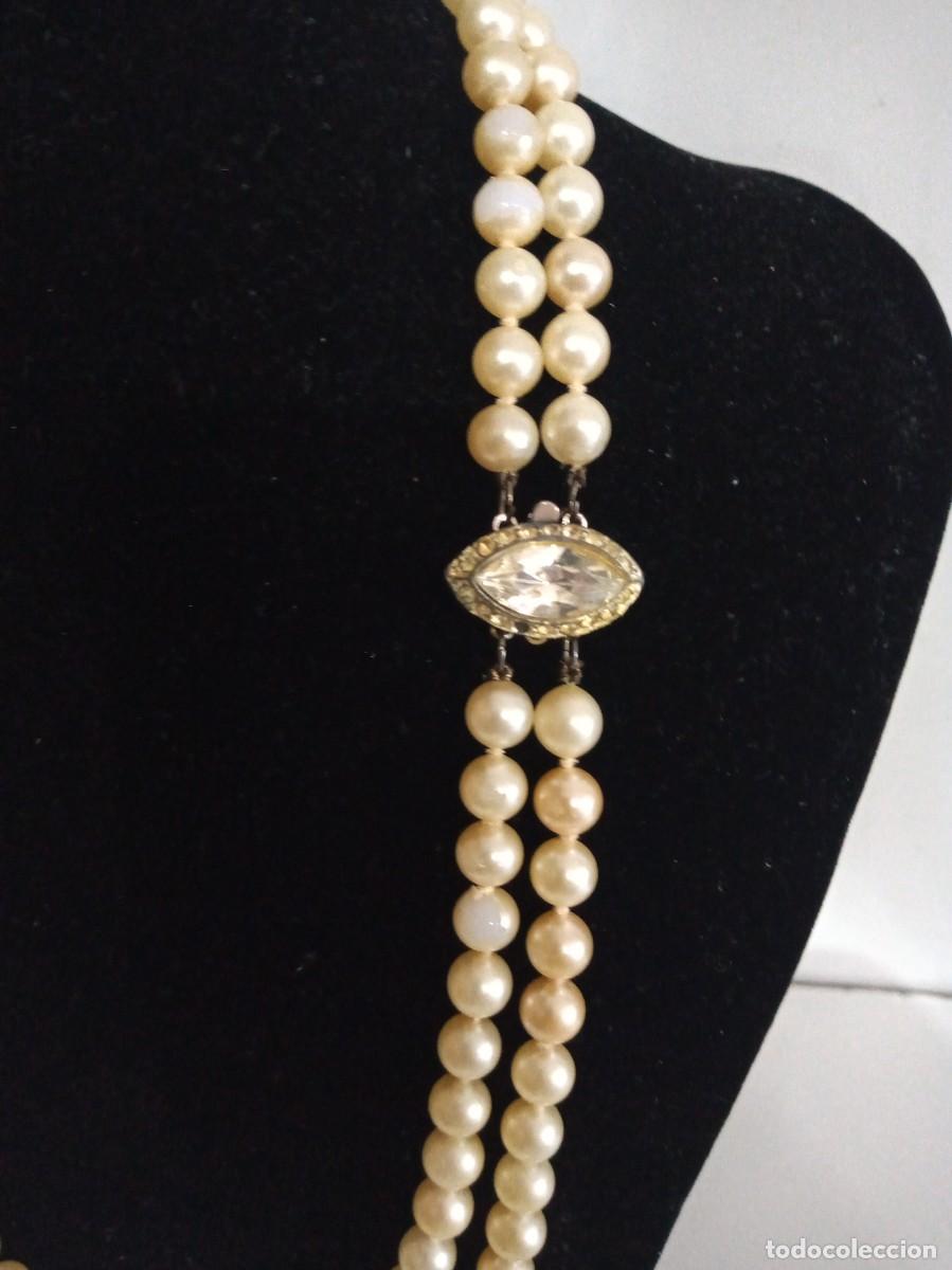 Joyeria: ANTIGUO COLLAR IMITACION DE PERLAS CON CIERRE DE CABUJON - Foto 2