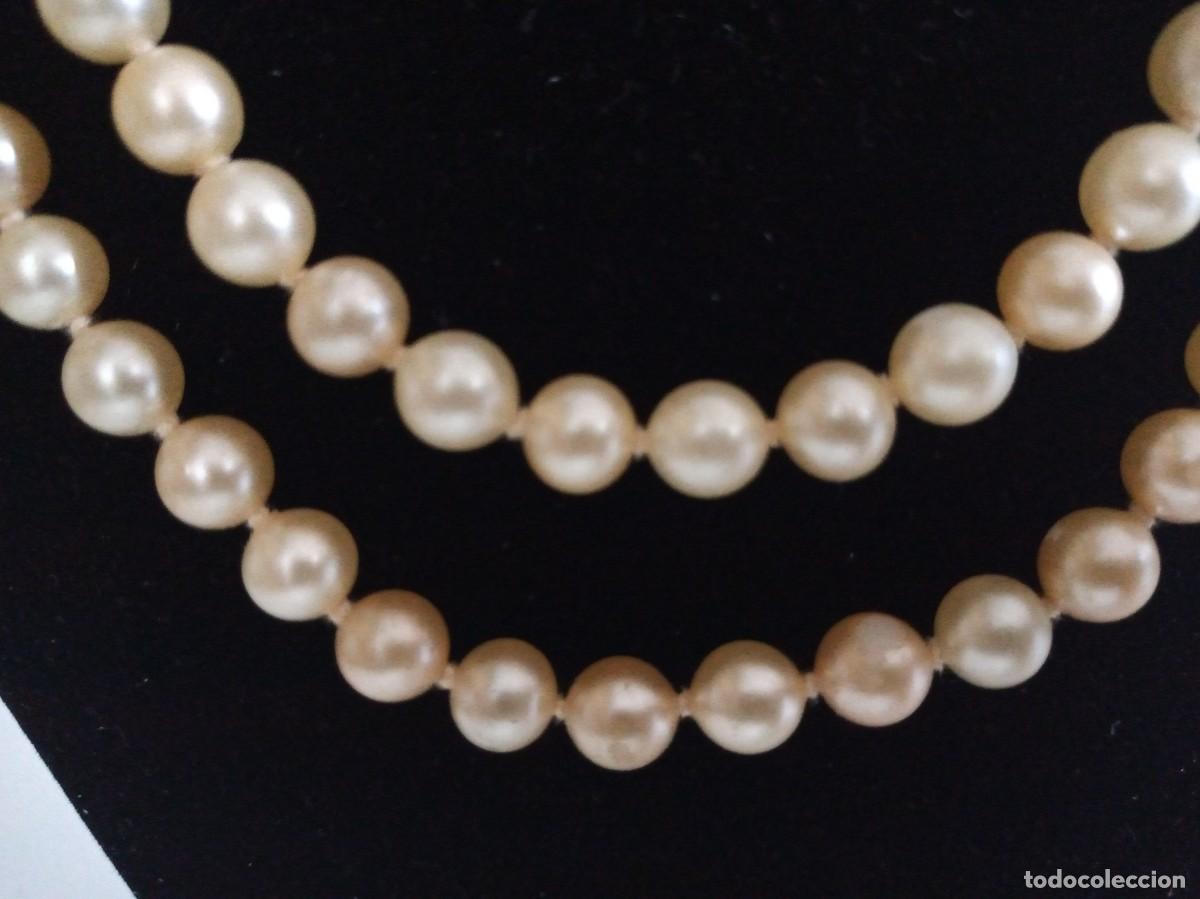 Joyeria: ANTIGUO COLLAR IMITACION DE PERLAS CON CIERRE DE CABUJON - Foto 4