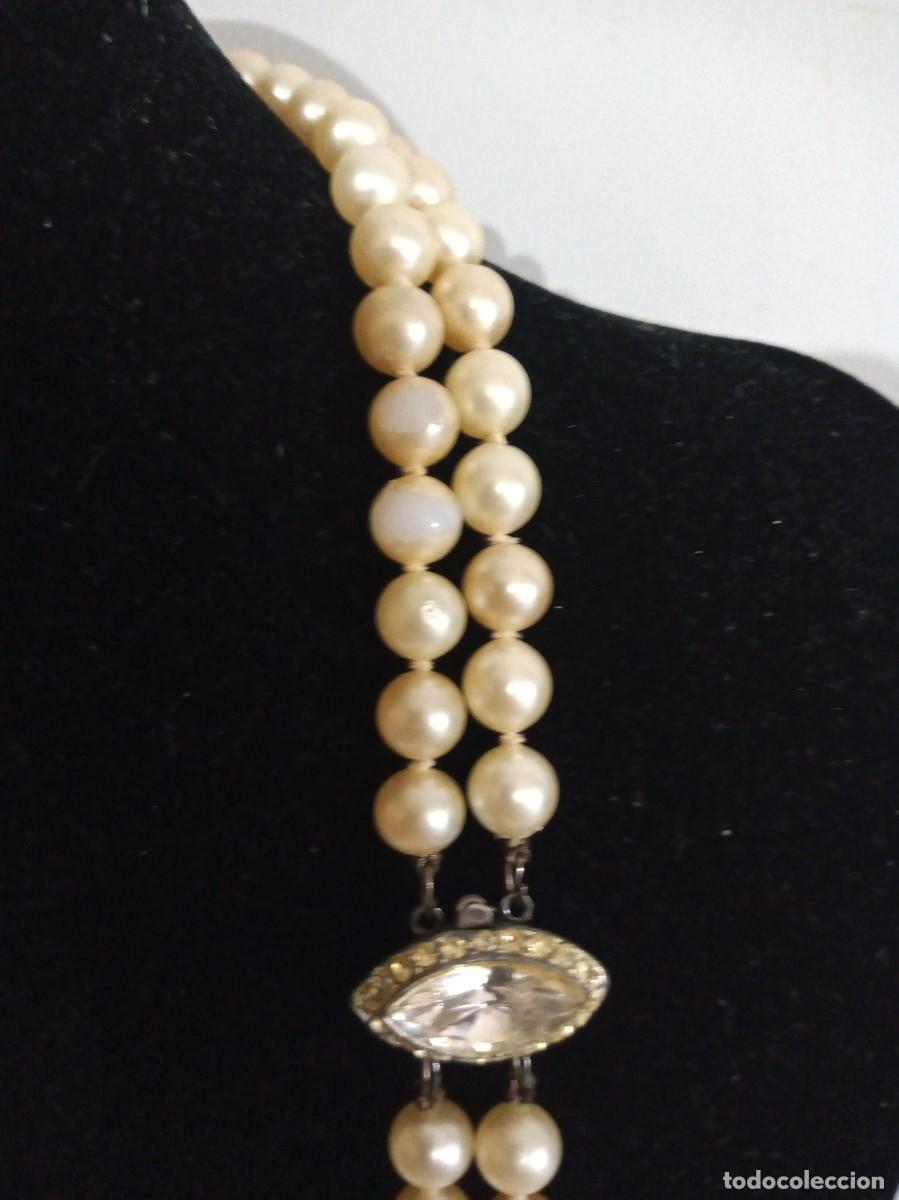 Joyeria: ANTIGUO COLLAR IMITACION DE PERLAS CON CIERRE DE CABUJON - Foto 5