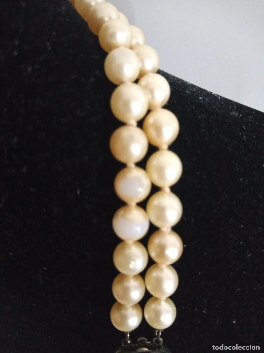 Joyeria: ANTIGUO COLLAR IMITACION DE PERLAS CON CIERRE DE CABUJON - Foto 6