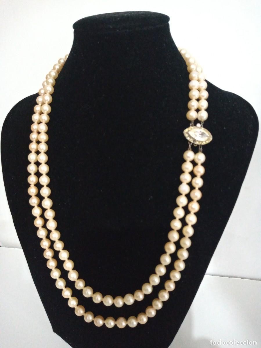 Joyeria: ANTIGUO COLLAR IMITACION DE PERLAS CON CIERRE DE CABUJON - Foto 1