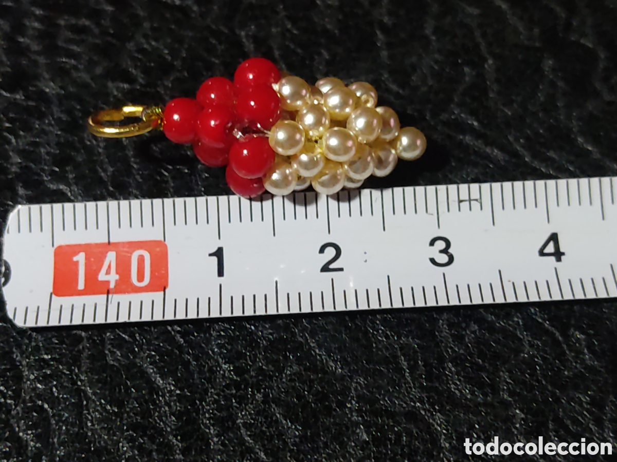 Joyeria: Colgante racimo de uvas de perlas de r&iacute;o.Vintage. - Foto 2