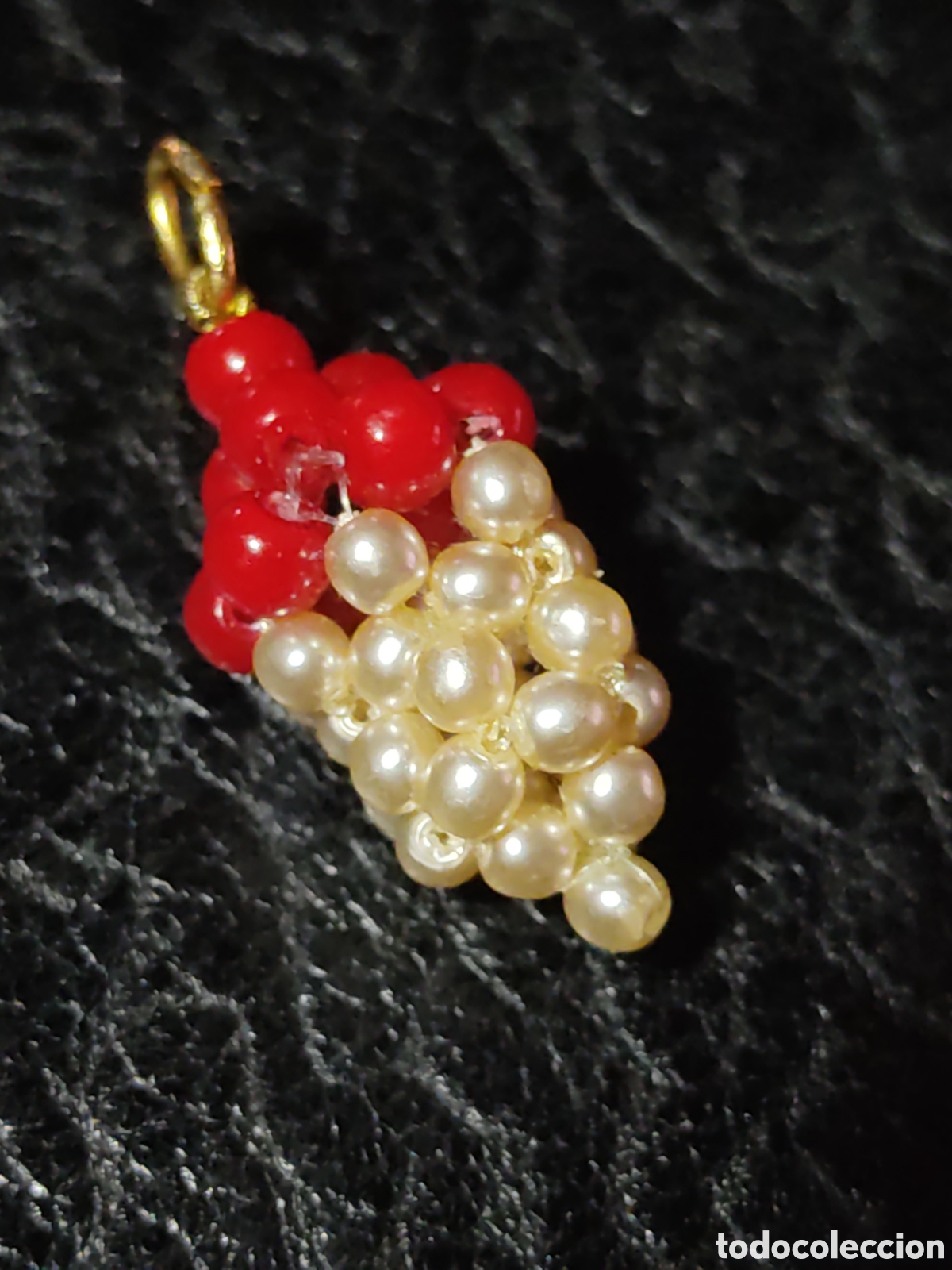Joyeria: Colgante racimo de uvas de perlas de r&iacute;o.Vintage. - Foto 3