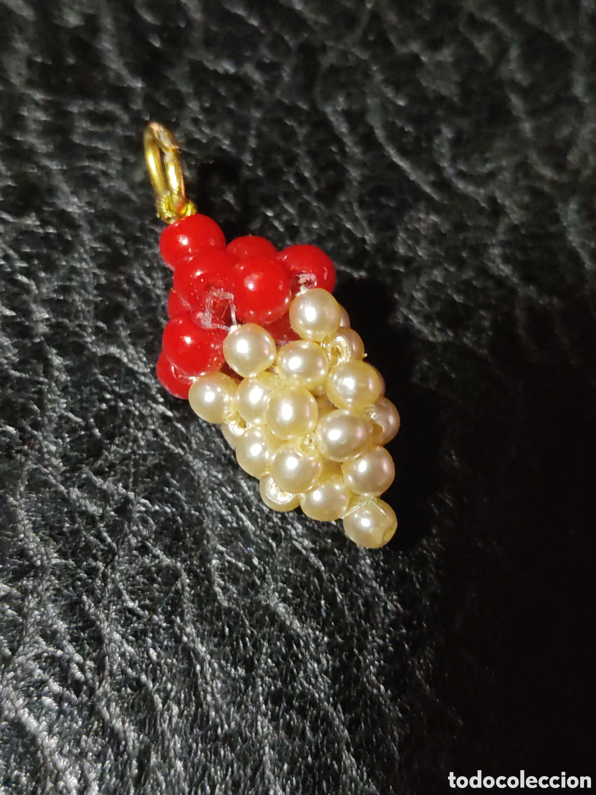 Joyeria: Colgante racimo de uvas de perlas de r&iacute;o.Vintage. - Foto 4