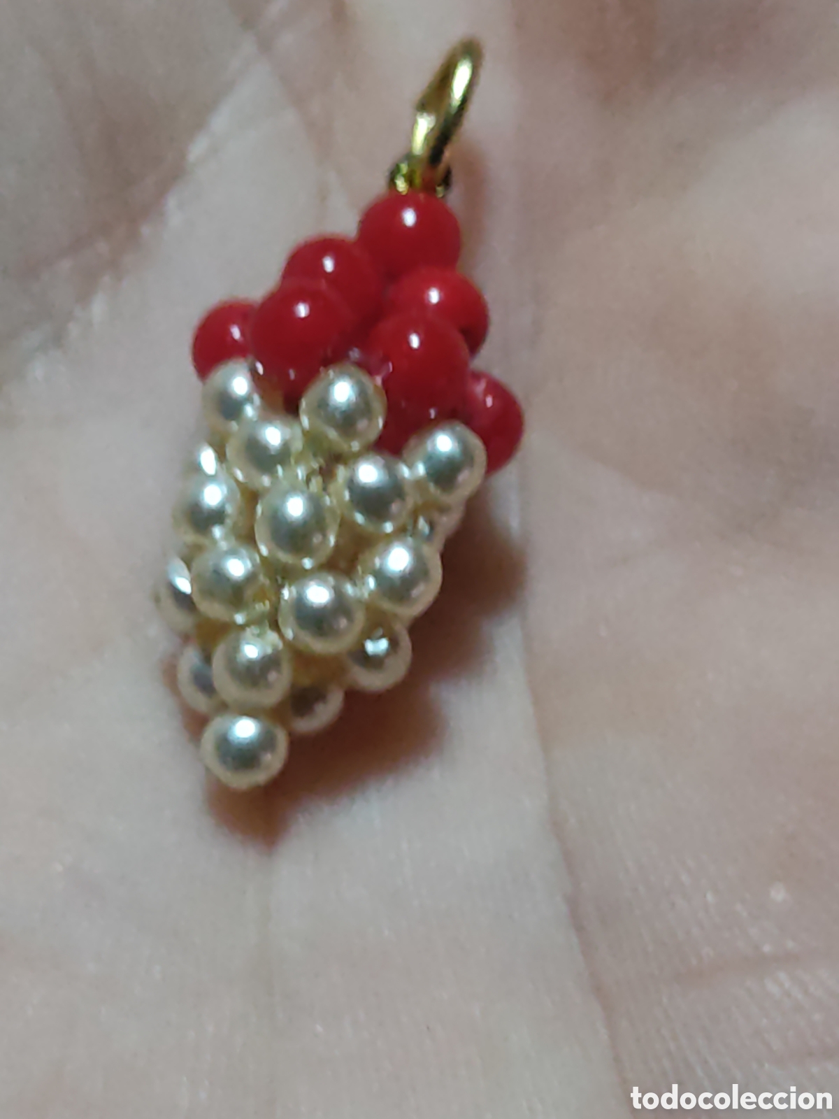 Joyeria: Colgante racimo de uvas de perlas de r&iacute;o.Vintage. - Foto 5