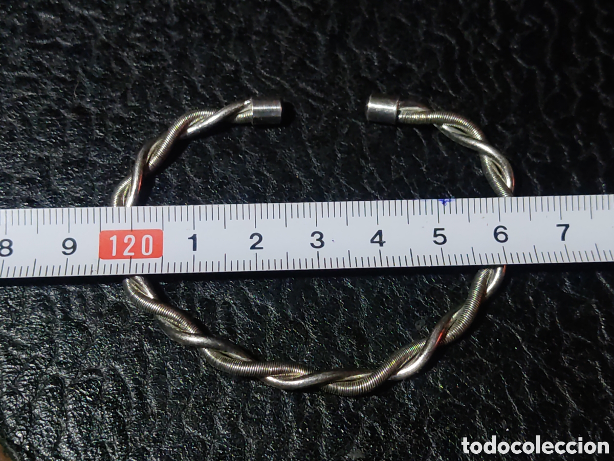 Joyeria: Pulsera trenzada plateada.Vintage. - Foto 3