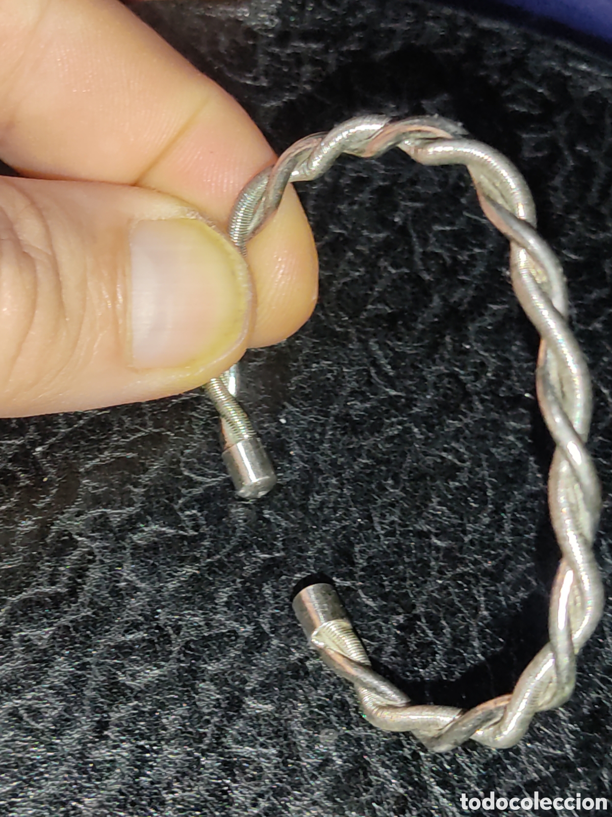 Joyeria: Pulsera trenzada plateada.Vintage. - Foto 4