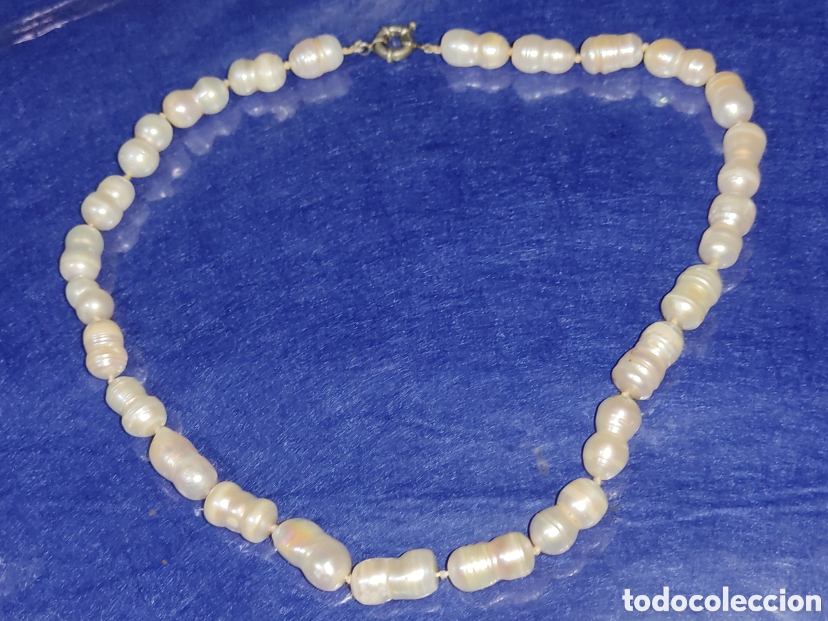 Joyeria: Collar de hermosas perlas barrocas originales.Vintage. - Foto 5