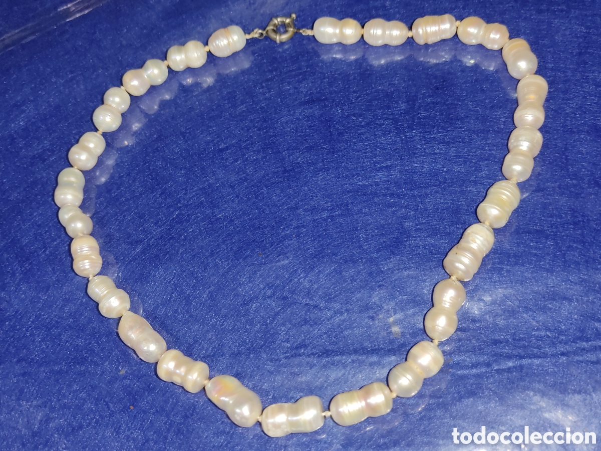 Joyeria: Collar de hermosas perlas barrocas originales.Vintage. - Foto 6