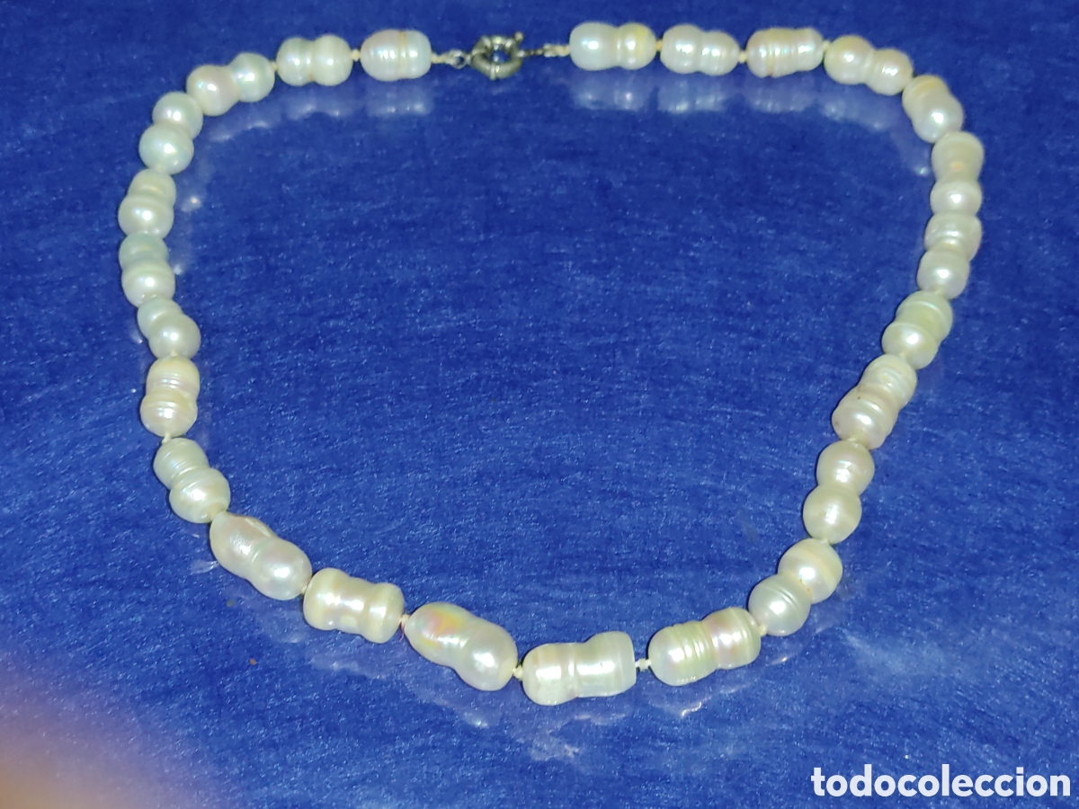 Joyeria: Collar de hermosas perlas barrocas originales.Vintage. - Foto 1