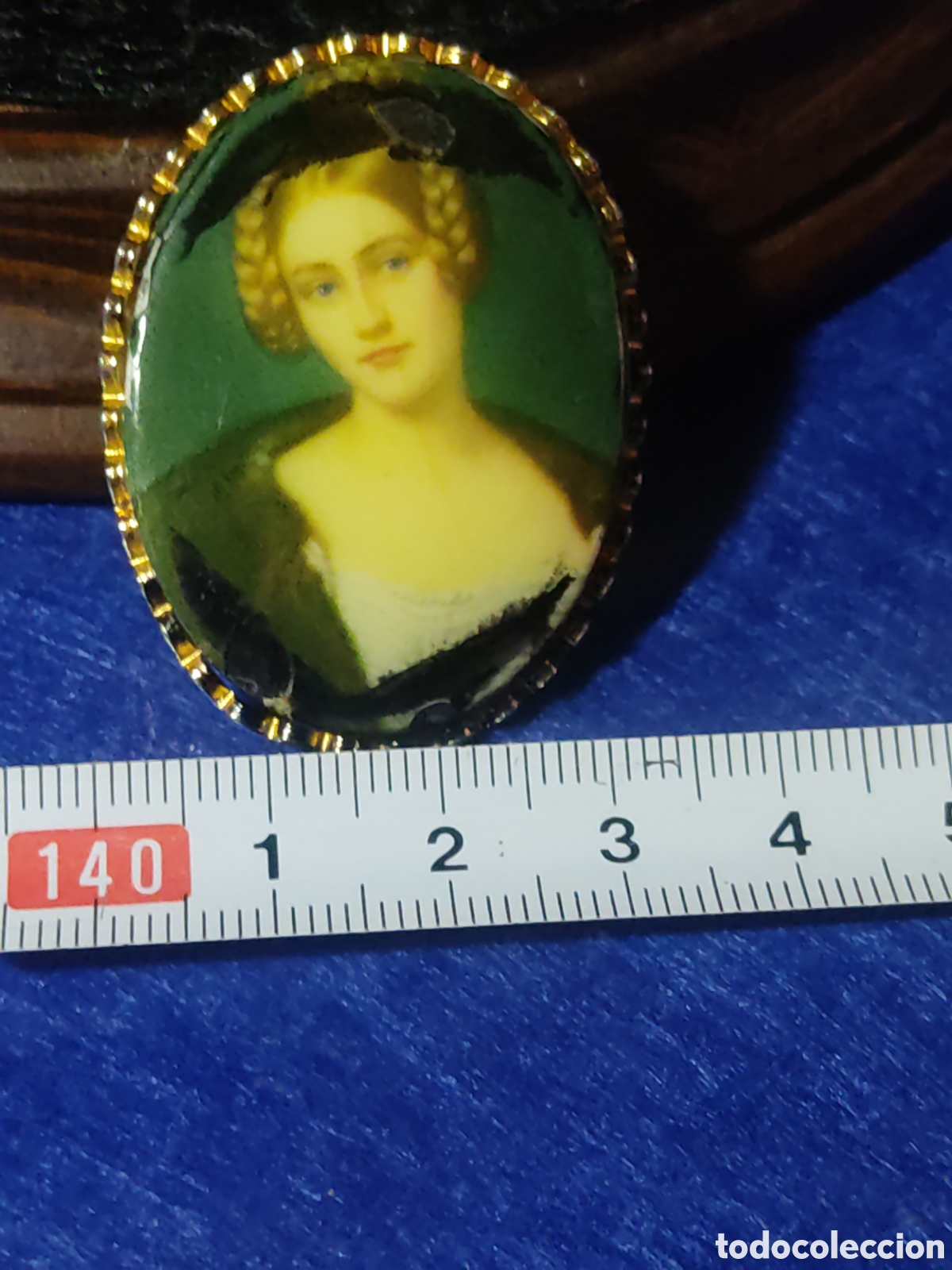 Joyeria: Broche de porcelana dama de &eacute;poca.Vintage. - Foto 2