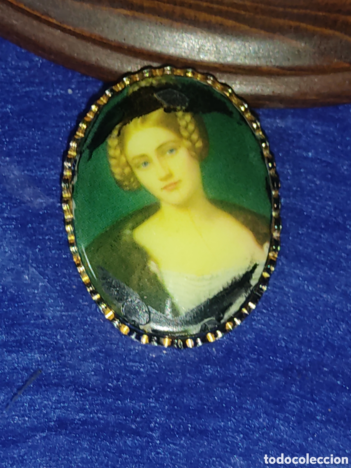 Joyeria: Broche de porcelana dama de &eacute;poca.Vintage. - Foto 6