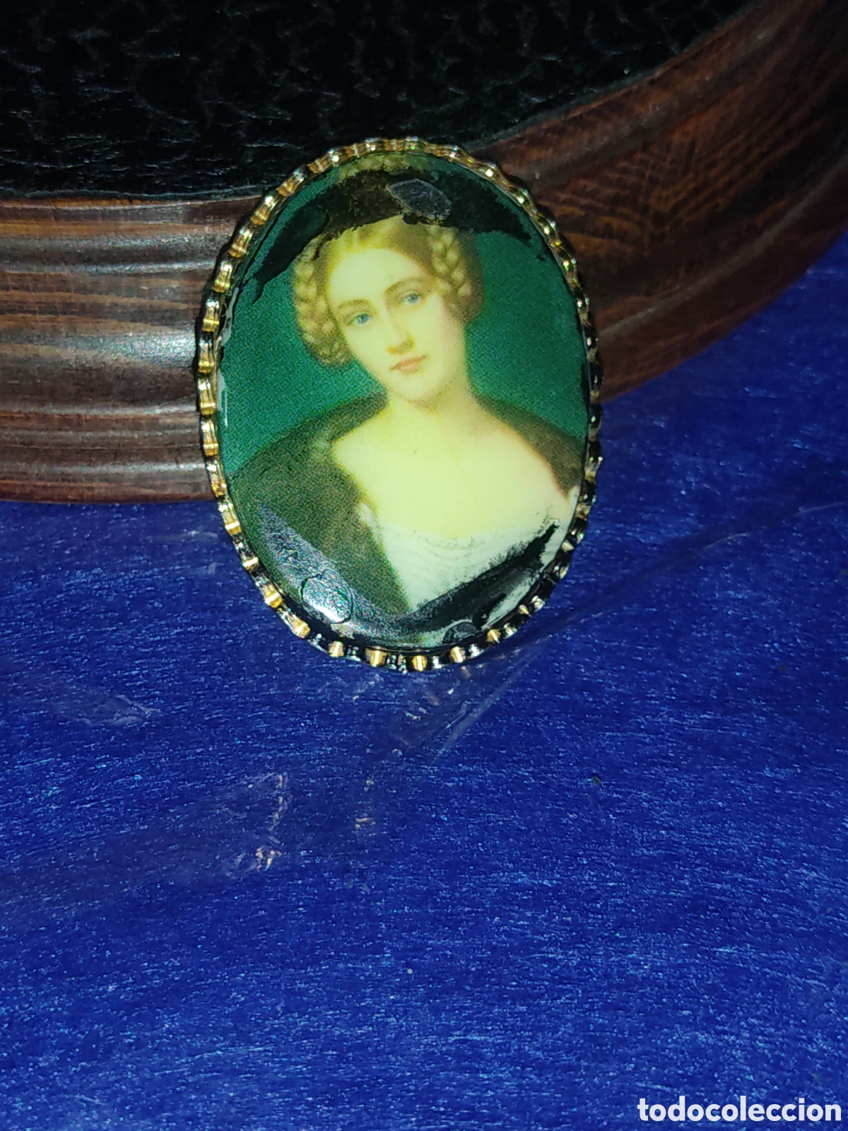 Joyeria: Broche de porcelana dama de &eacute;poca.Vintage. - Foto 1