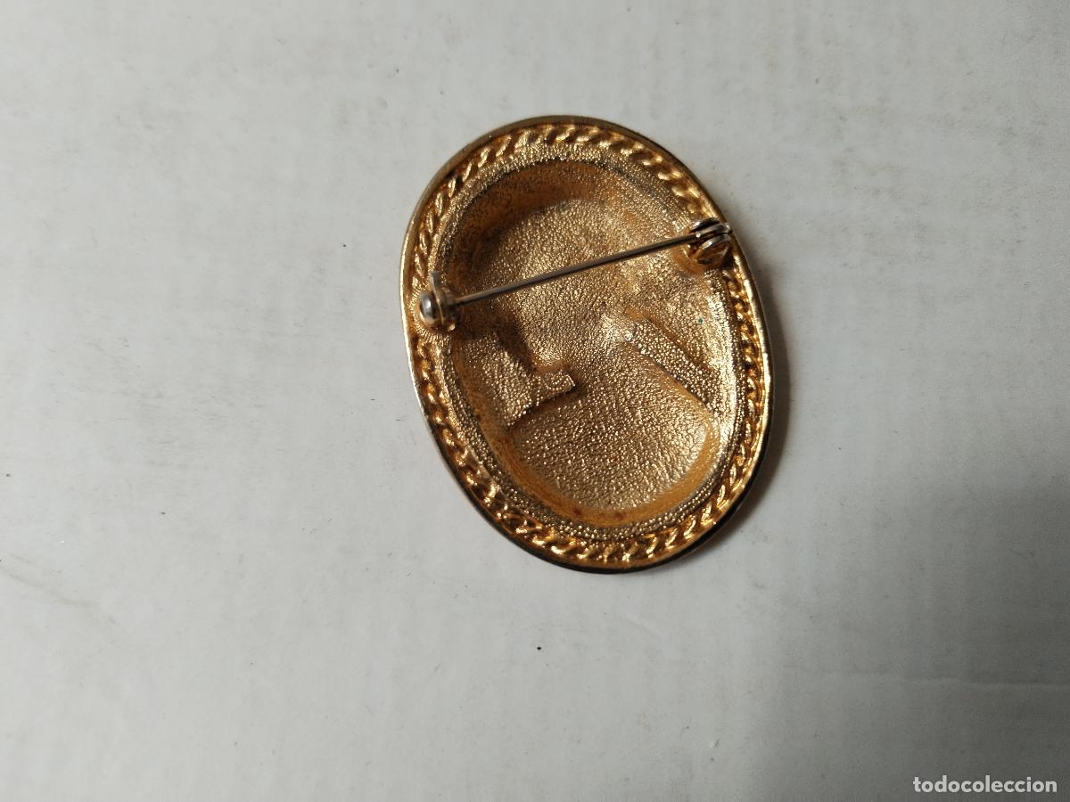 Joyeria: camafeo broche de metal ba&ntilde;ado en oro - Foto 5
