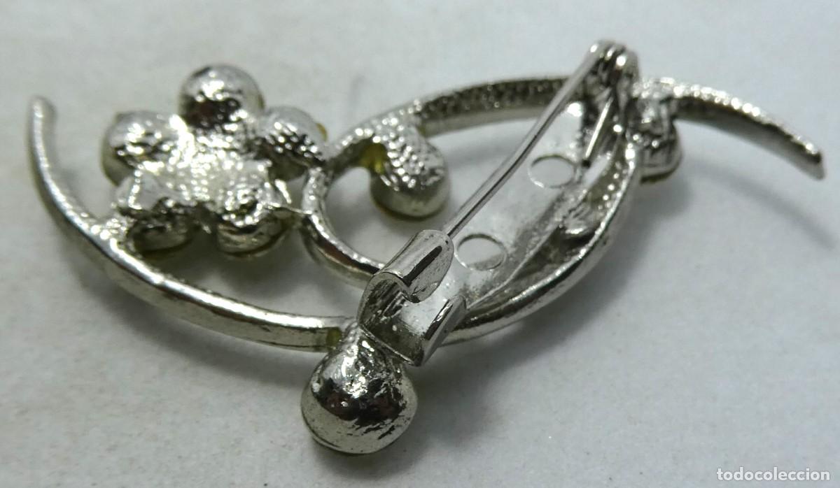 Joyeria: Antiguo Broche flor con piedras - Foto 3