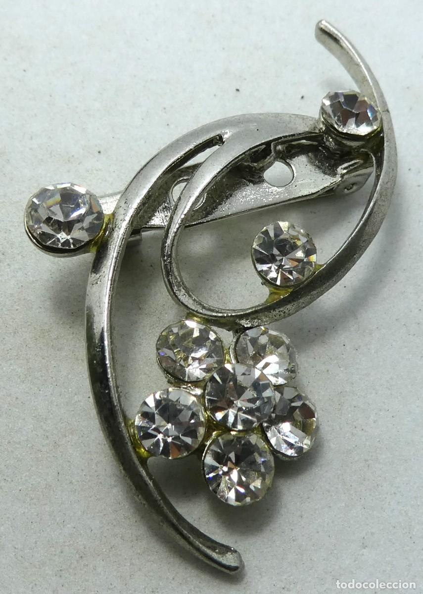 Joyeria: Antiguo Broche flor con piedras - Foto 1
