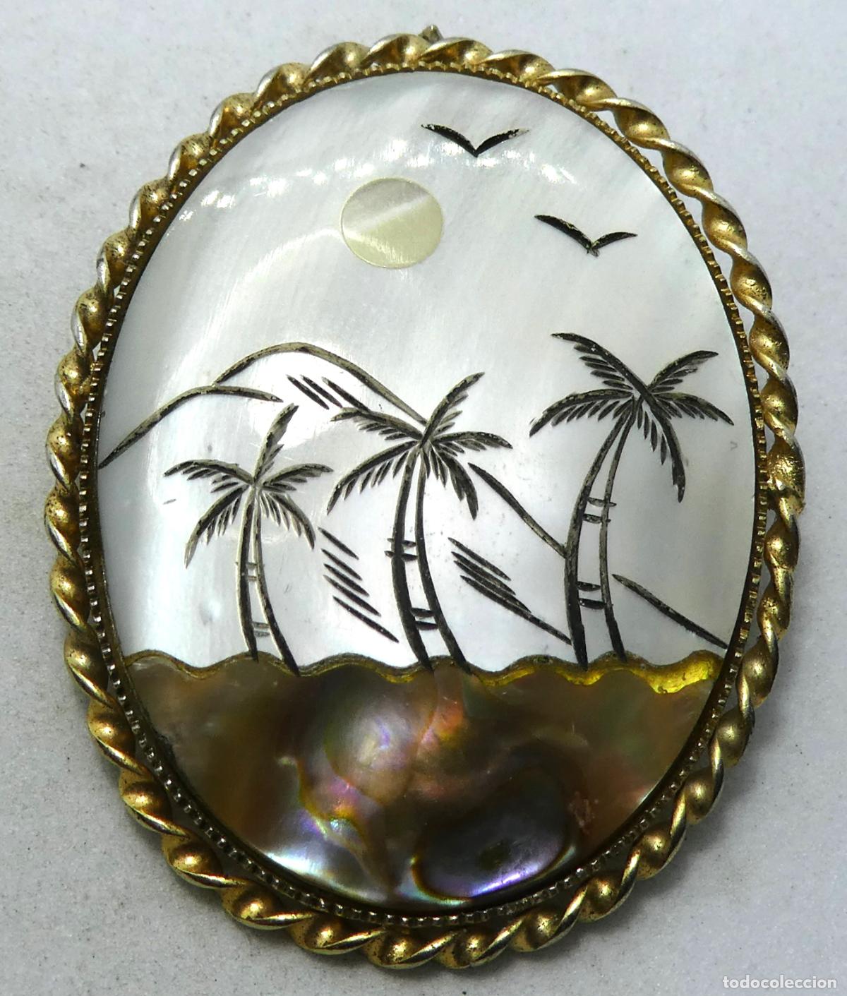 Joyeria: Antiguo Broche y colgante nacarado - Foto 1