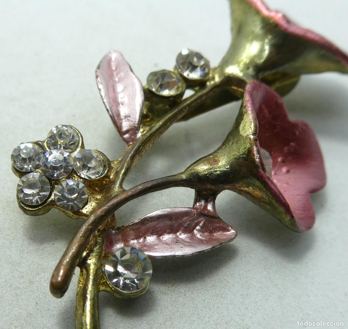 Joyeria: Viejo broche con forma de flores - Foto 3