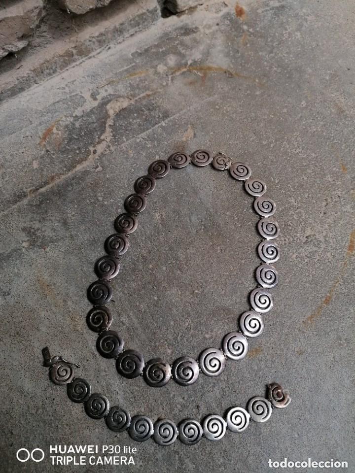 Joyeria: pulsera y collar de plata antigua - Foto 1