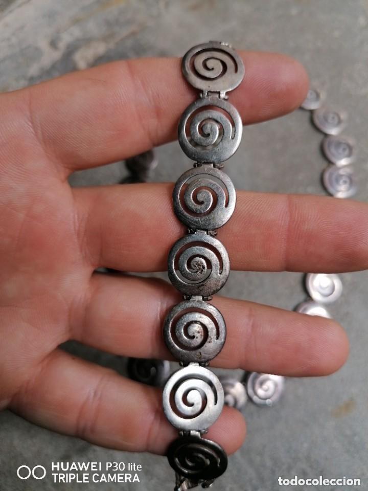 Joyeria: pulsera y collar de plata antigua - Foto 3