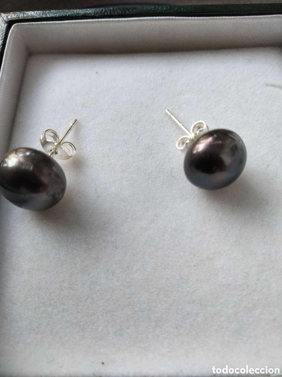 Joyeria: PENDIENTES DE BOLA PERLAS GRISES PLATA 925 - Foto 3