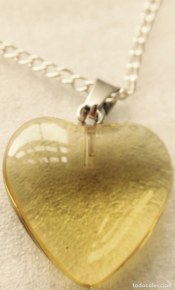 Joyeria: colgante de coraz&oacute;n transparente citrino - Foto 1
