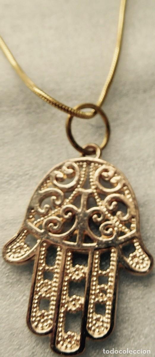 Joyeria: Mano de metal dorado con cadena dorada - Foto 1