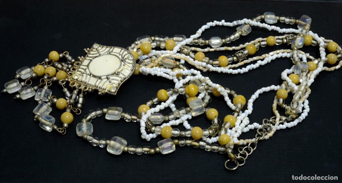 Joyeria: ORIGINAL COLLAR TONO CREMA, BLANCO Y PLATEADO - Foto 1