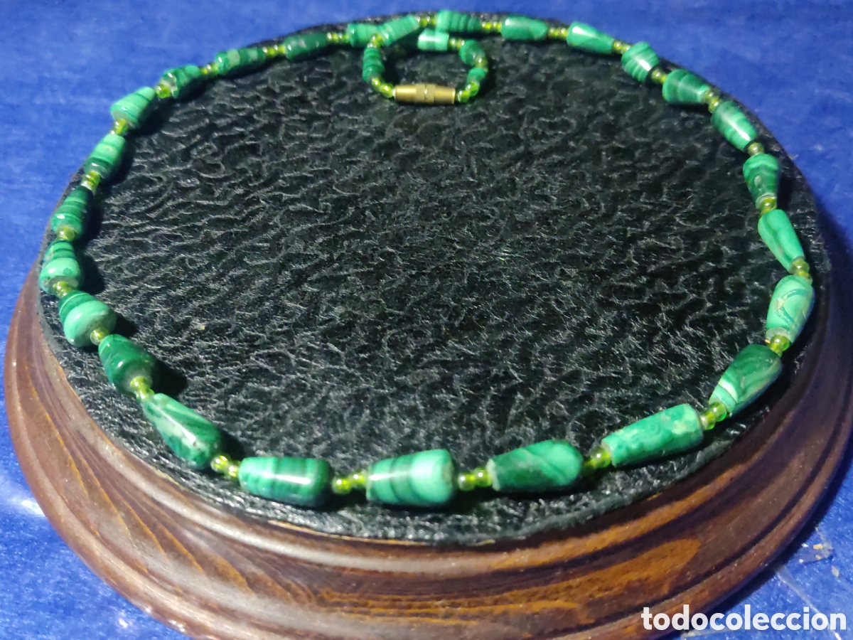Joyeria: Collar de malaquita.Vintage. - Foto 5