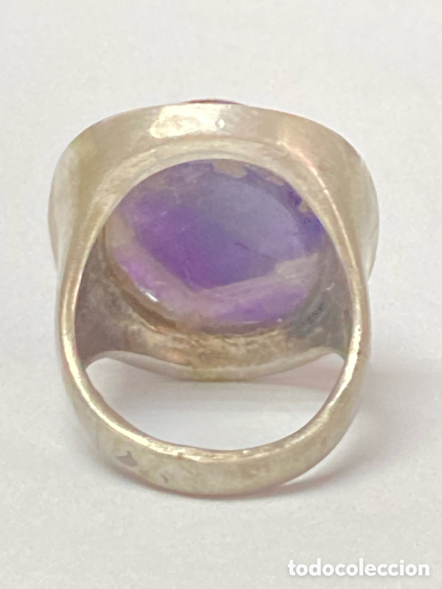 Joyeria: Sortija de plata y amatista /S163 - Foto 3