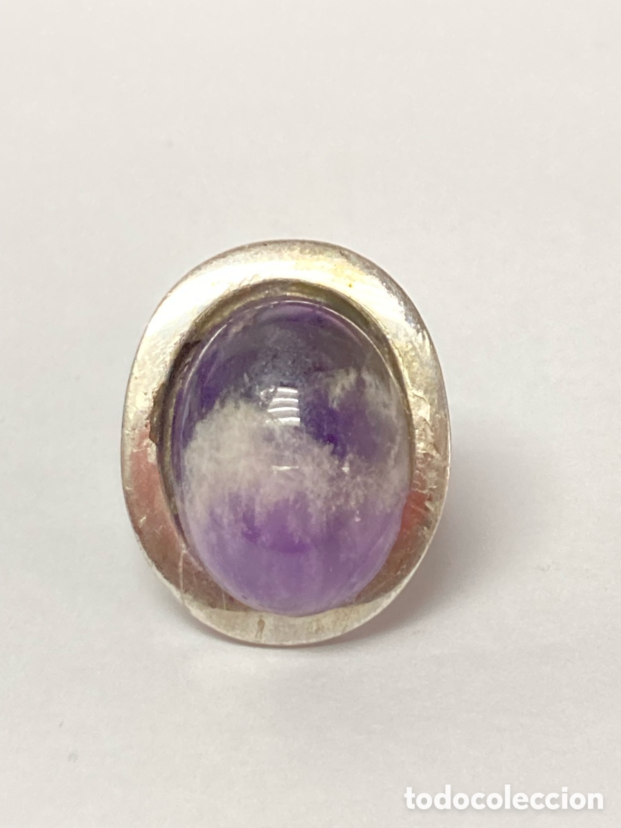 Joyeria: Sortija de plata y amatista /S163 - Foto 1