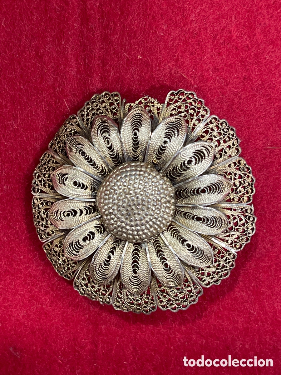 Joyeria: Antiguo broche en filigrana de plata. - Foto 2