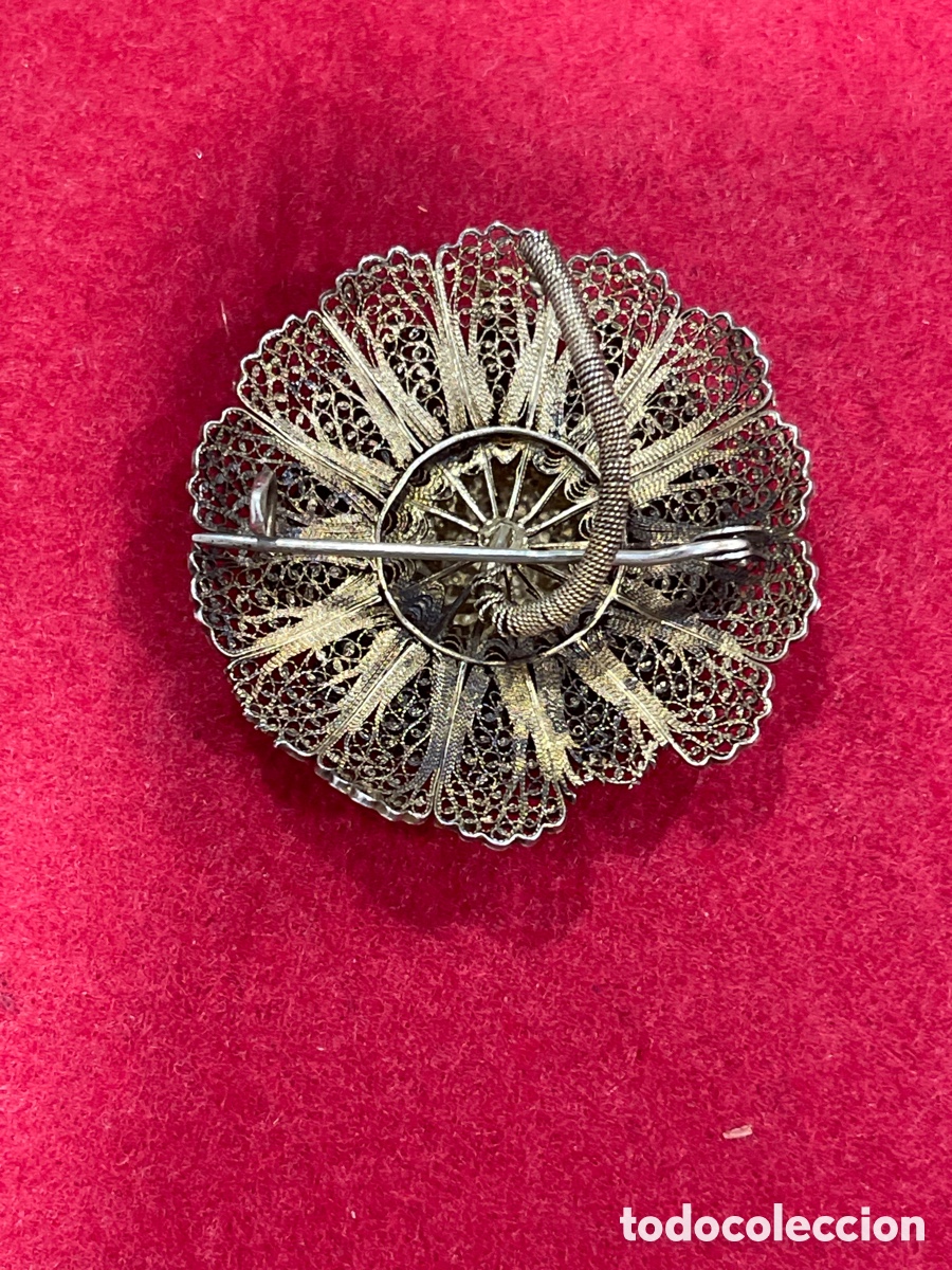 Joyeria: Antiguo broche en filigrana de plata. - Foto 3