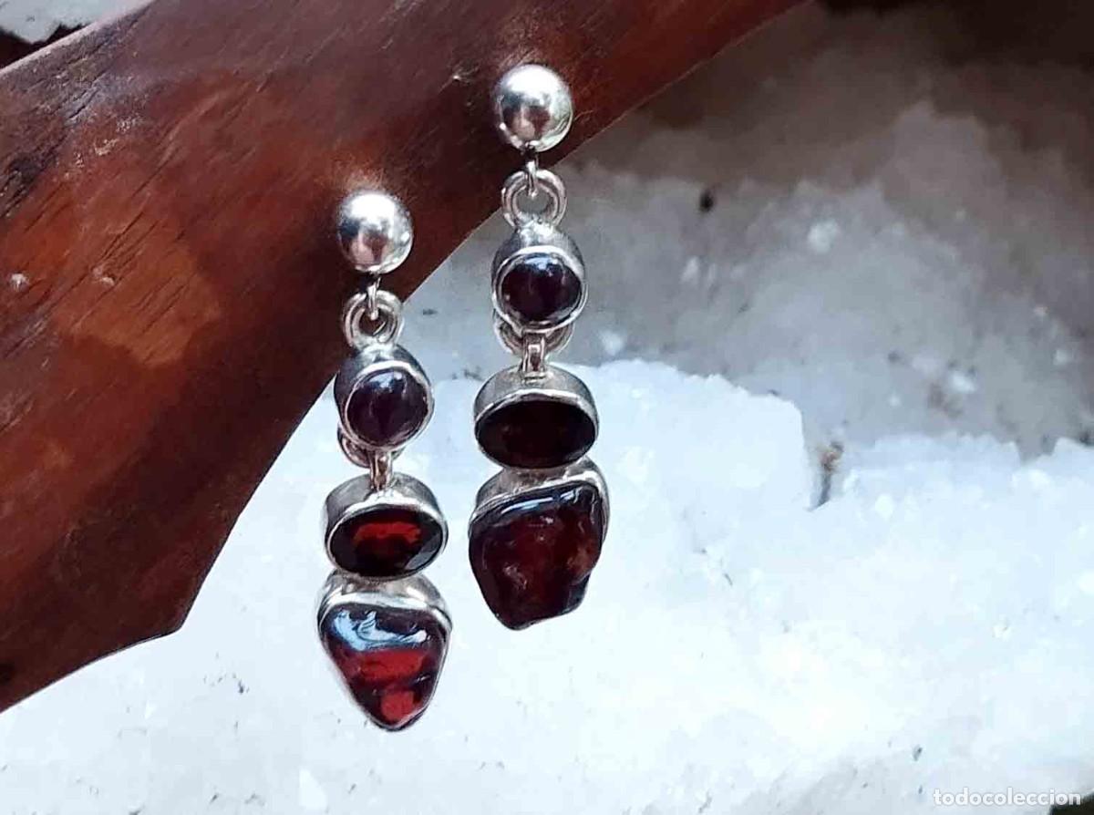 Joyeria: Pendientes granates y plata de ley - Foto 3