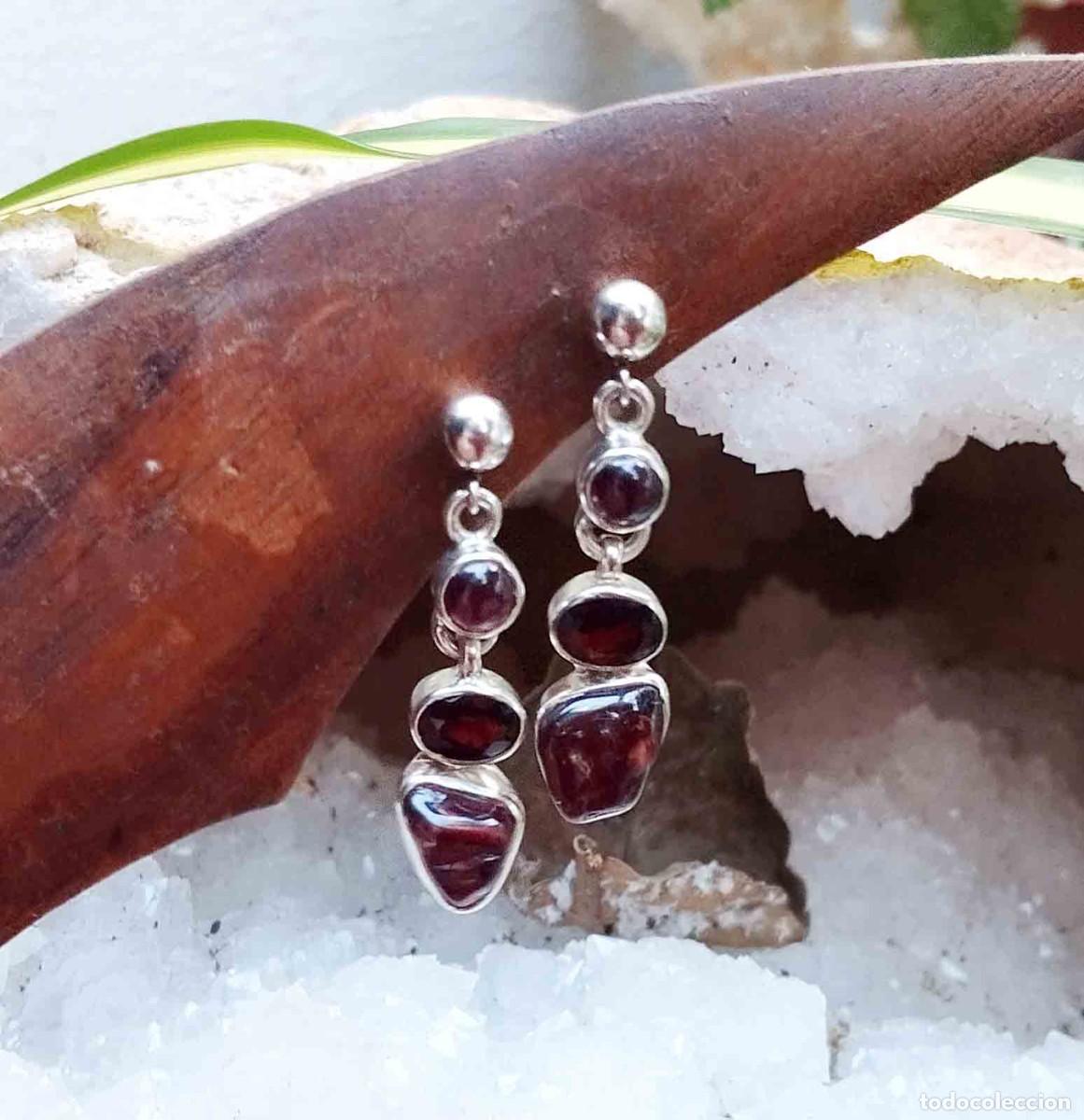 Joyeria: Pendientes granates y plata de ley - Foto 4