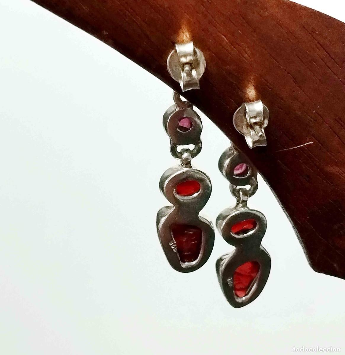 Joyeria: Pendientes granates y plata de ley - Foto 5
