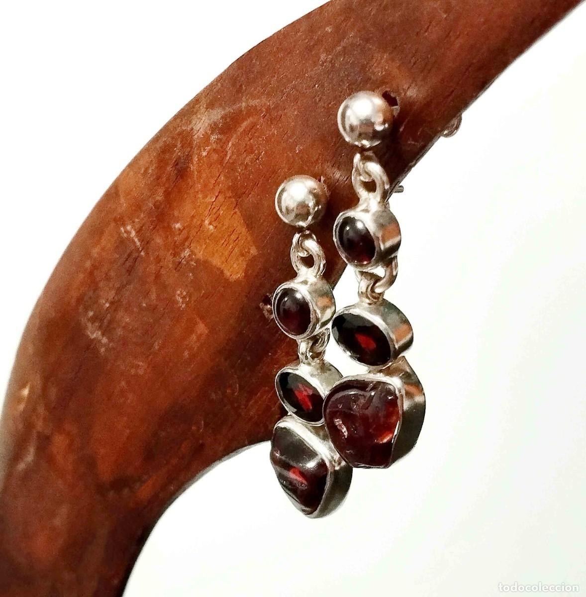 Joyeria: Pendientes granates y plata de ley - Foto 6