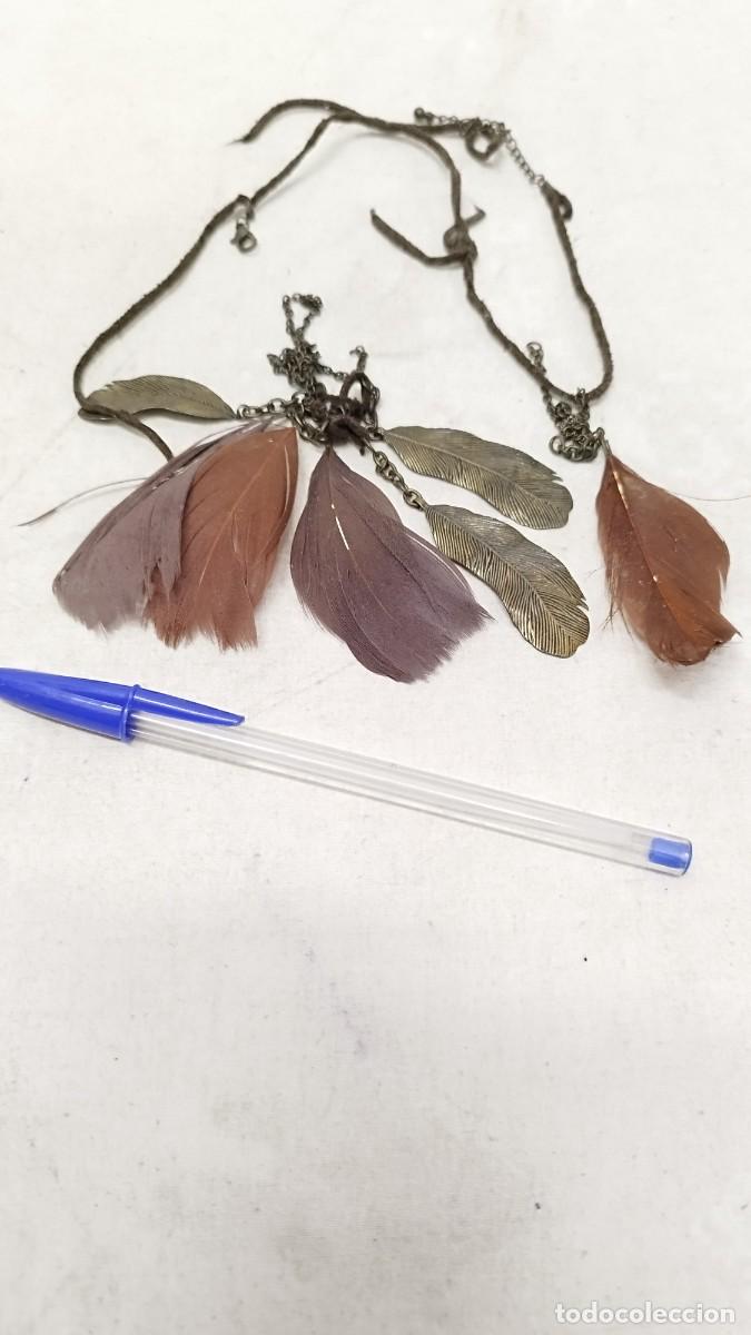 Joyeria: Antiguo collar de plumas,tipo amuleto a restaurar - Foto 1
