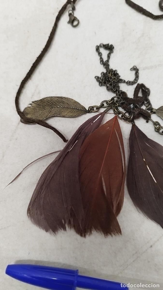 Joyeria: Antiguo collar de plumas,tipo amuleto a restaurar - Foto 2