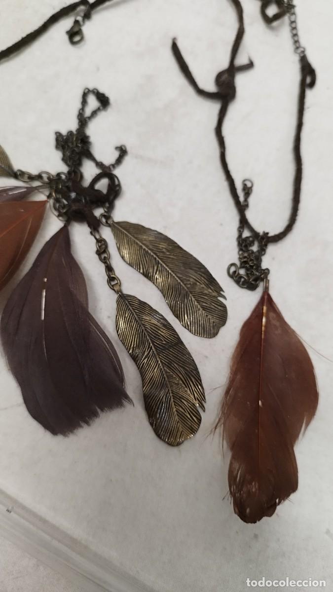 Joyeria: Antiguo collar de plumas,tipo amuleto a restaurar - Foto 3