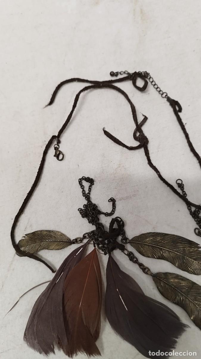 Joyeria: Antiguo collar de plumas,tipo amuleto a restaurar - Foto 4