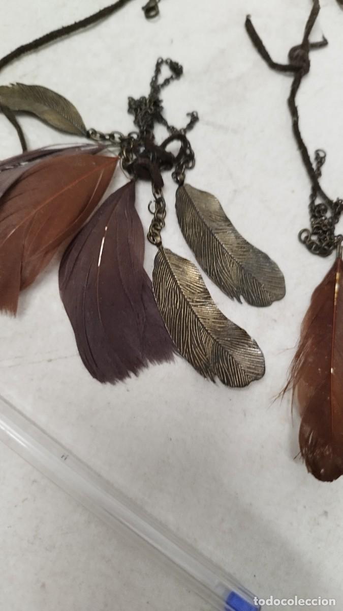 Joyeria: Antiguo collar de plumas,tipo amuleto a restaurar - Foto 5