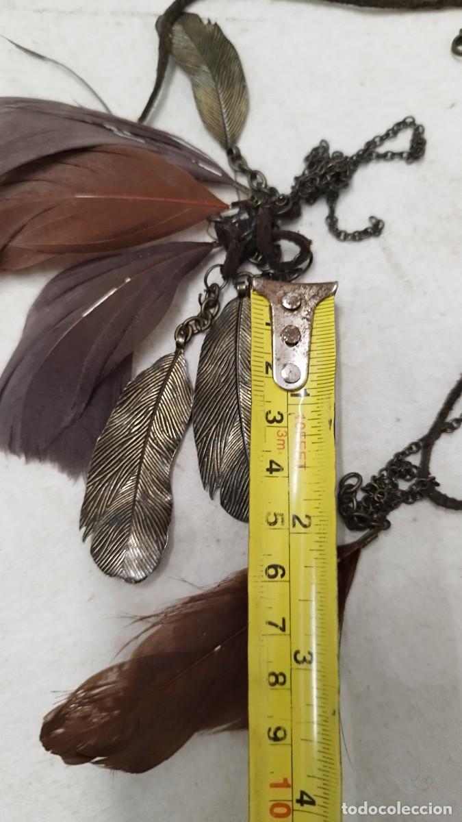 Joyeria: Antiguo collar de plumas,tipo amuleto a restaurar - Foto 6