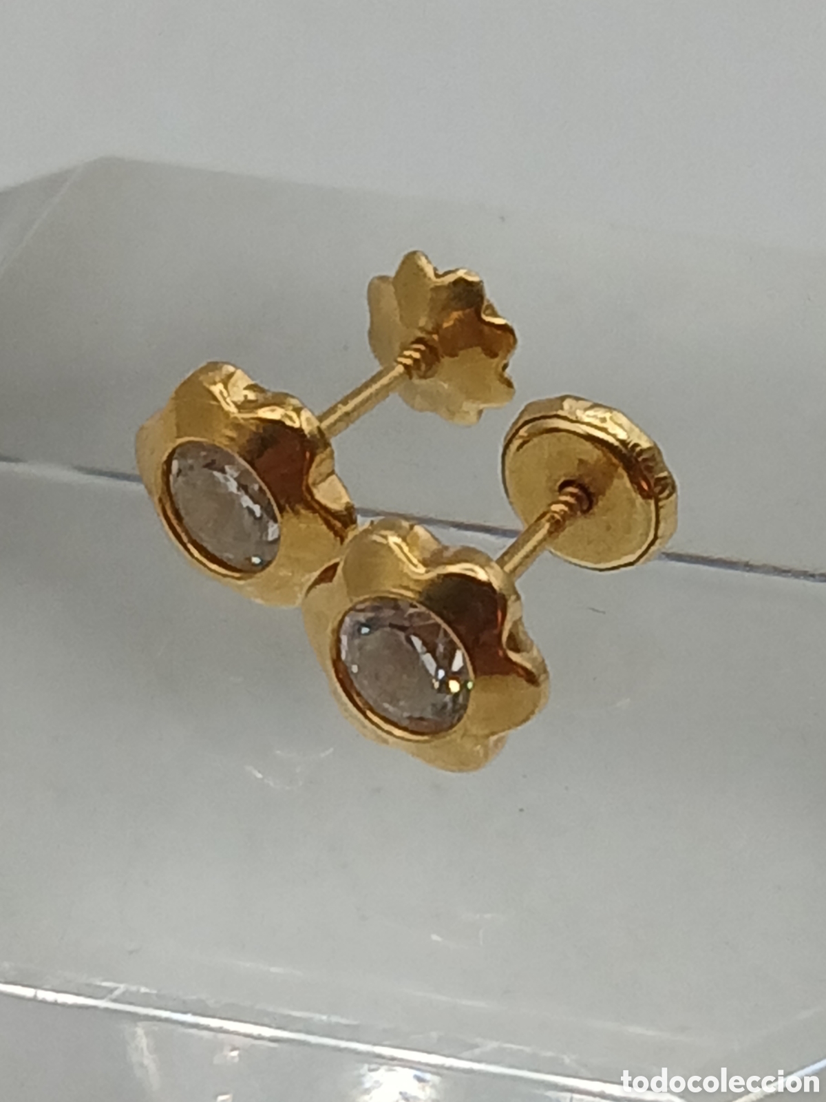 Joyeria: Pendientes oro 18quilates y cuarzo blanco - Foto 2