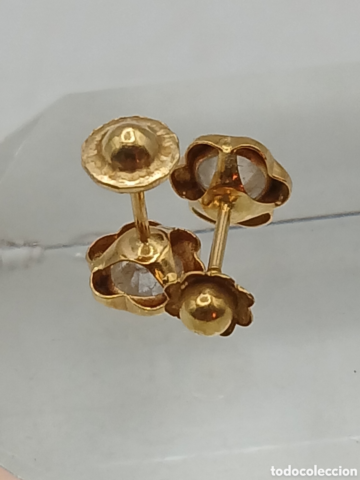 Joyeria: Pendientes oro 18quilates y cuarzo blanco - Foto 3