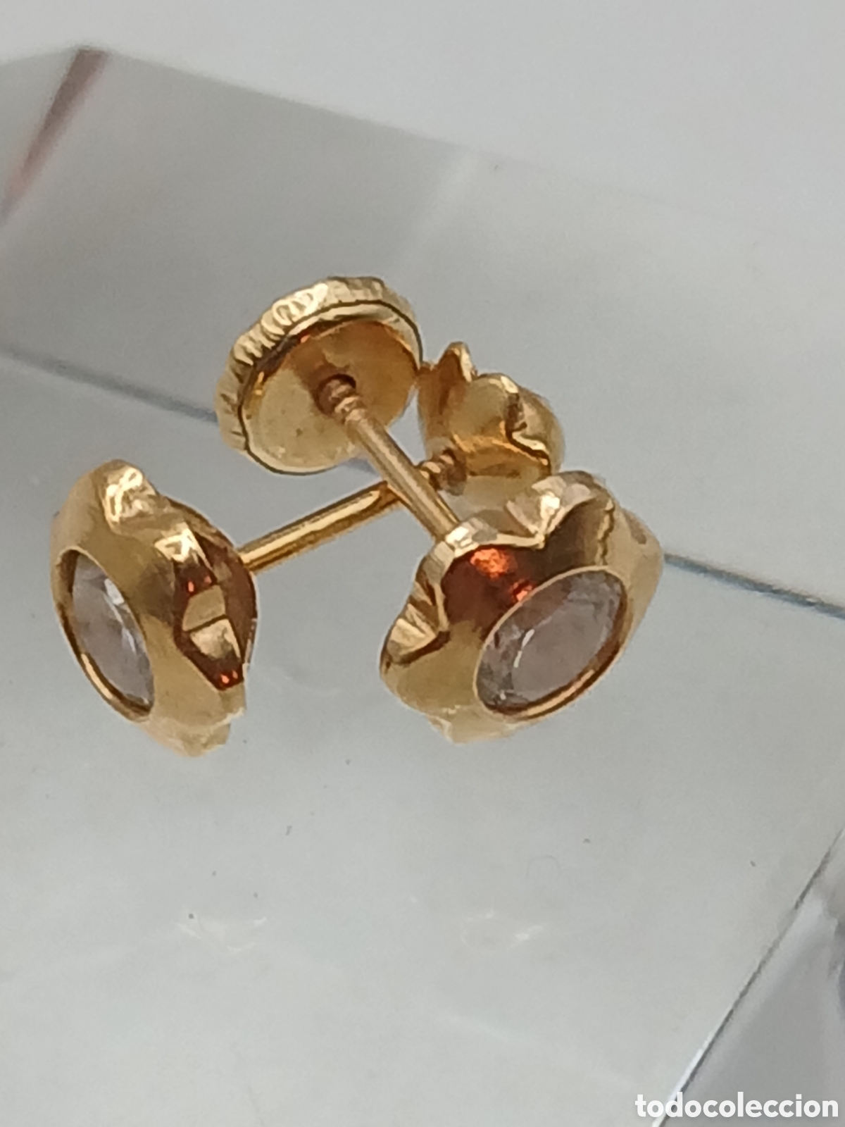 Joyeria: Pendientes oro 18quilates y cuarzo blanco - Foto 4