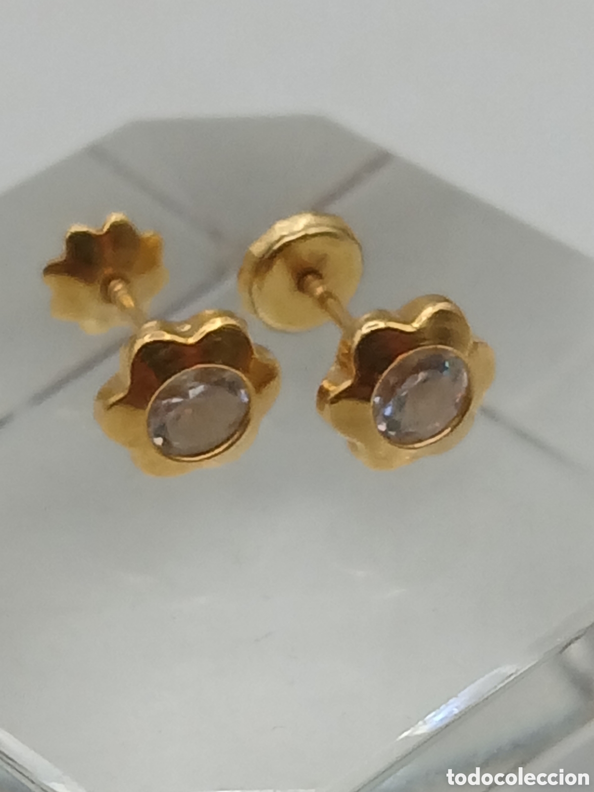 Joyeria: Pendientes oro 18quilates y cuarzo blanco - Foto 1