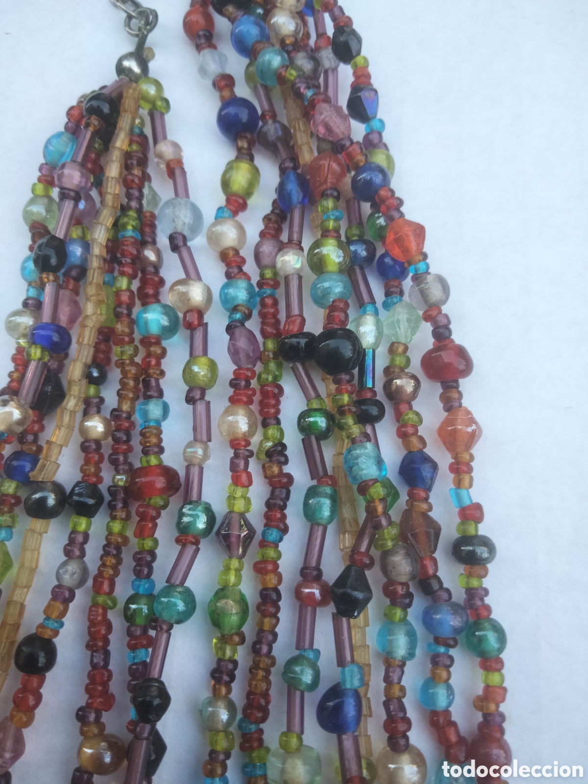 Joyeria: Collar antiguo con mostacillas de cristal de Murano - Foto 1