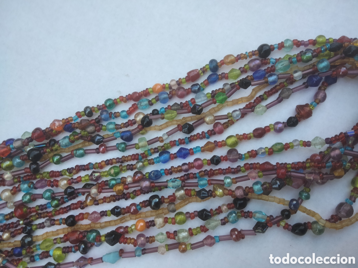 Joyeria: Collar antiguo con mostacillas de cristal de Murano - Foto 5
